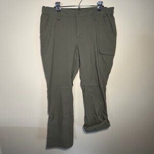 Duluth Trading Co Ladies Quick Dry Roll-Up Hiking Pants 16x31 Olive